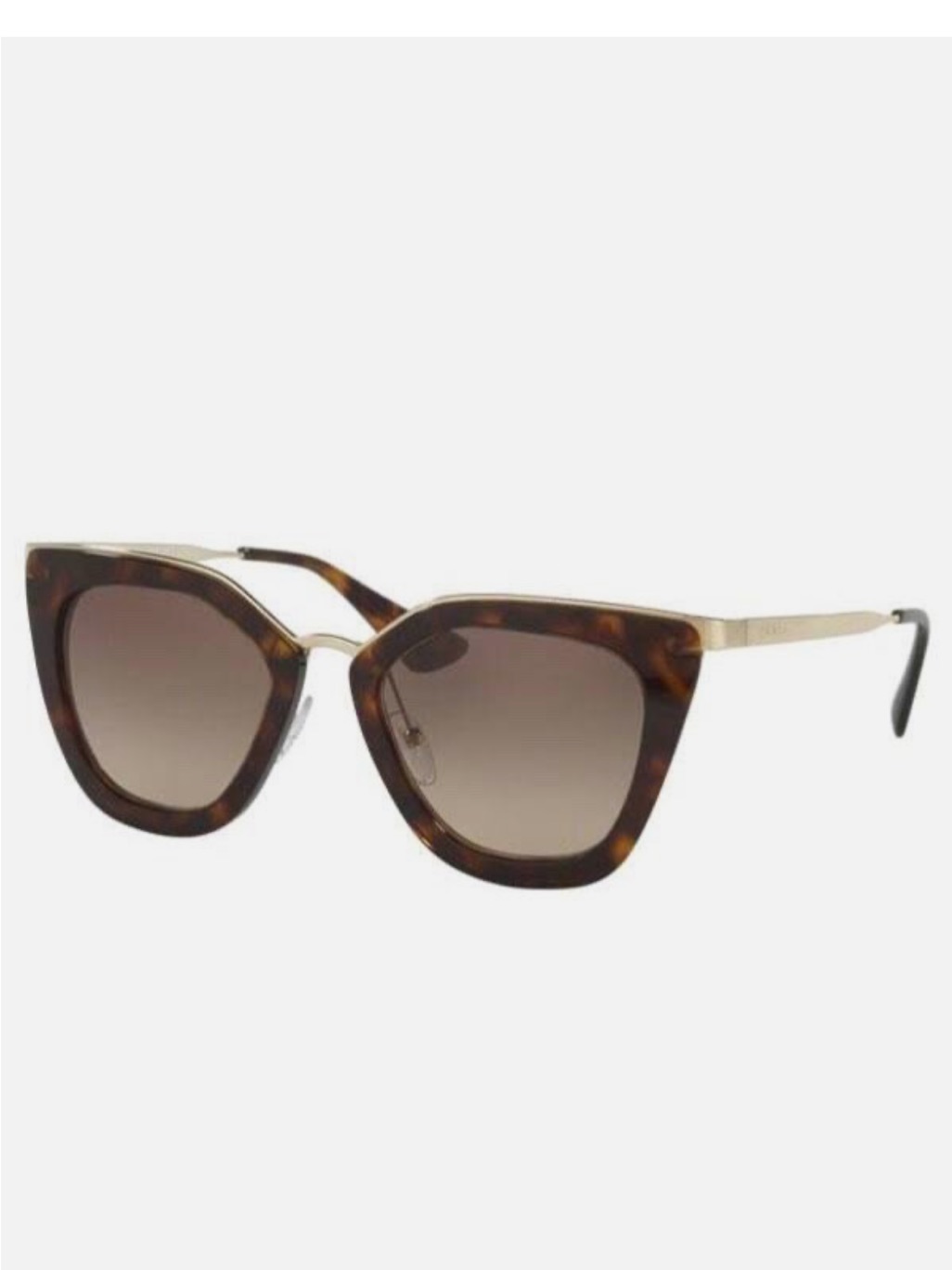 Prada Tortoiseshell Cat-Eye Women's Sunglasses With Brown Lenses